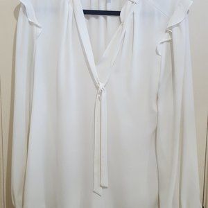 Ivory Tie Blouse